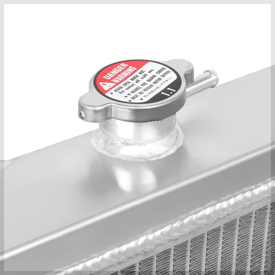 Radiador de refrigeración de rendimiento de aluminio de 2 filas para 88-91 Honda Civic/CRX manual MT Foto 4 de 4