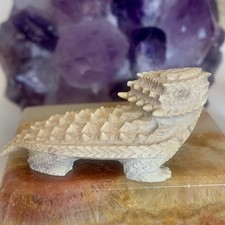 Zuni Horned Toad Lizard Fetish Carving Fish R...