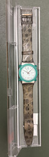 IN ORIGINAL BOX Vintage 1991 Swatch Watch One Step Model GX708 w Teal Guard