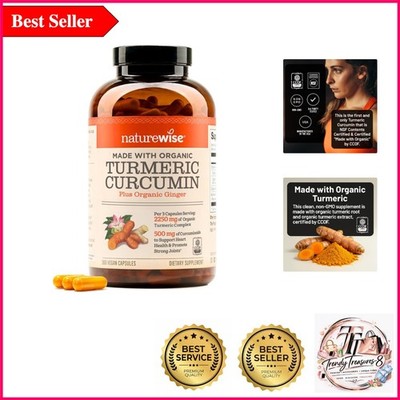 Advanced Organic Turmeric Curcumin with BioPerine - , Non-GMO, 360 Capsules f...
