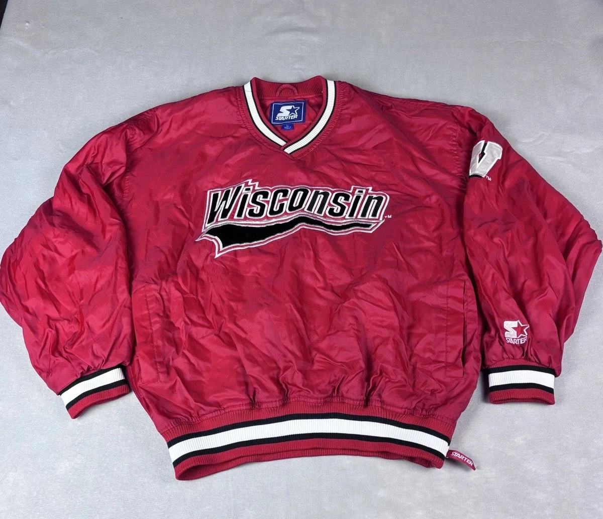 Vintage 90s Starter Wisconsin Badgers Pull Over 1/2 Zip