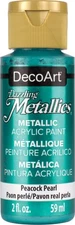 DecoArt Dazzling Metallics Acrylic Paint 2oz-Peacock Pearl