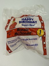 McDonald  s Happy Meal Toy Birthday 1 Ronald McDonald Sealed Vintage 1994