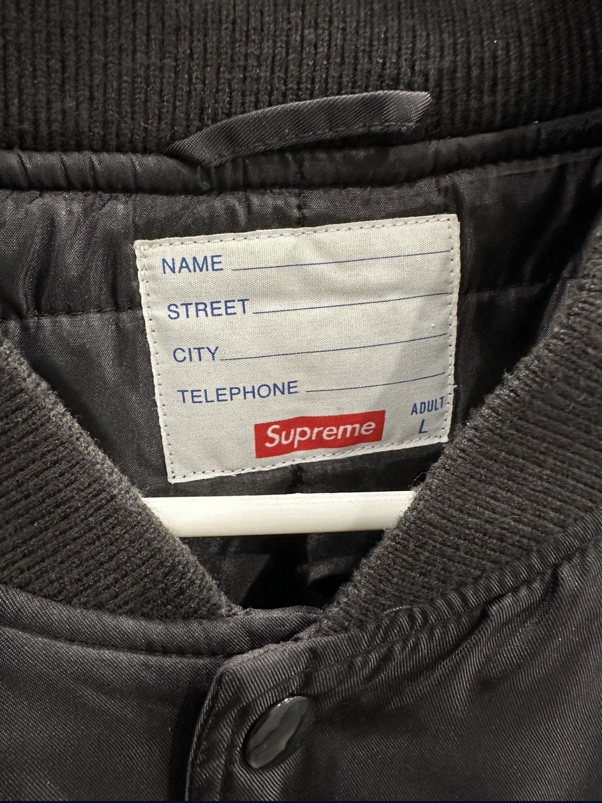 SUPREME Contrast Script Varsity Jacket - image 3