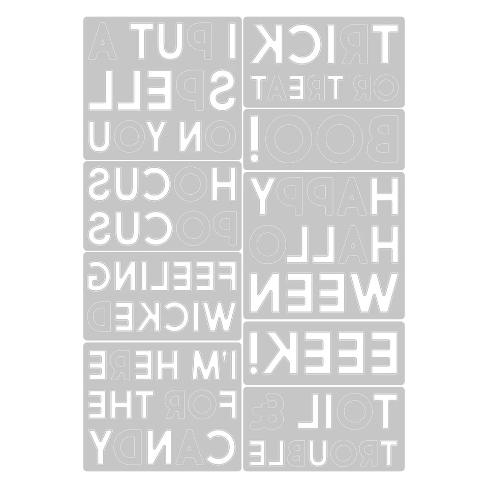 Sizzx Thinlits Die Set 9PK Bold Text Halloween by Tim Holtz | 665995 | Chapte... - Image 2 of 4