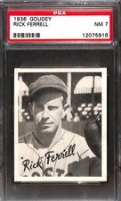 1936 Goudey  Rick Ferrell PSA 7 NM 12075916 