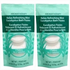 2 Aromatherapy Relax Refreshing Mint Eucalyptus Bath Fizzies
