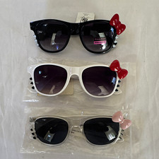 Lot of 3 Cat Eye Sunglasses Black/White/Clear