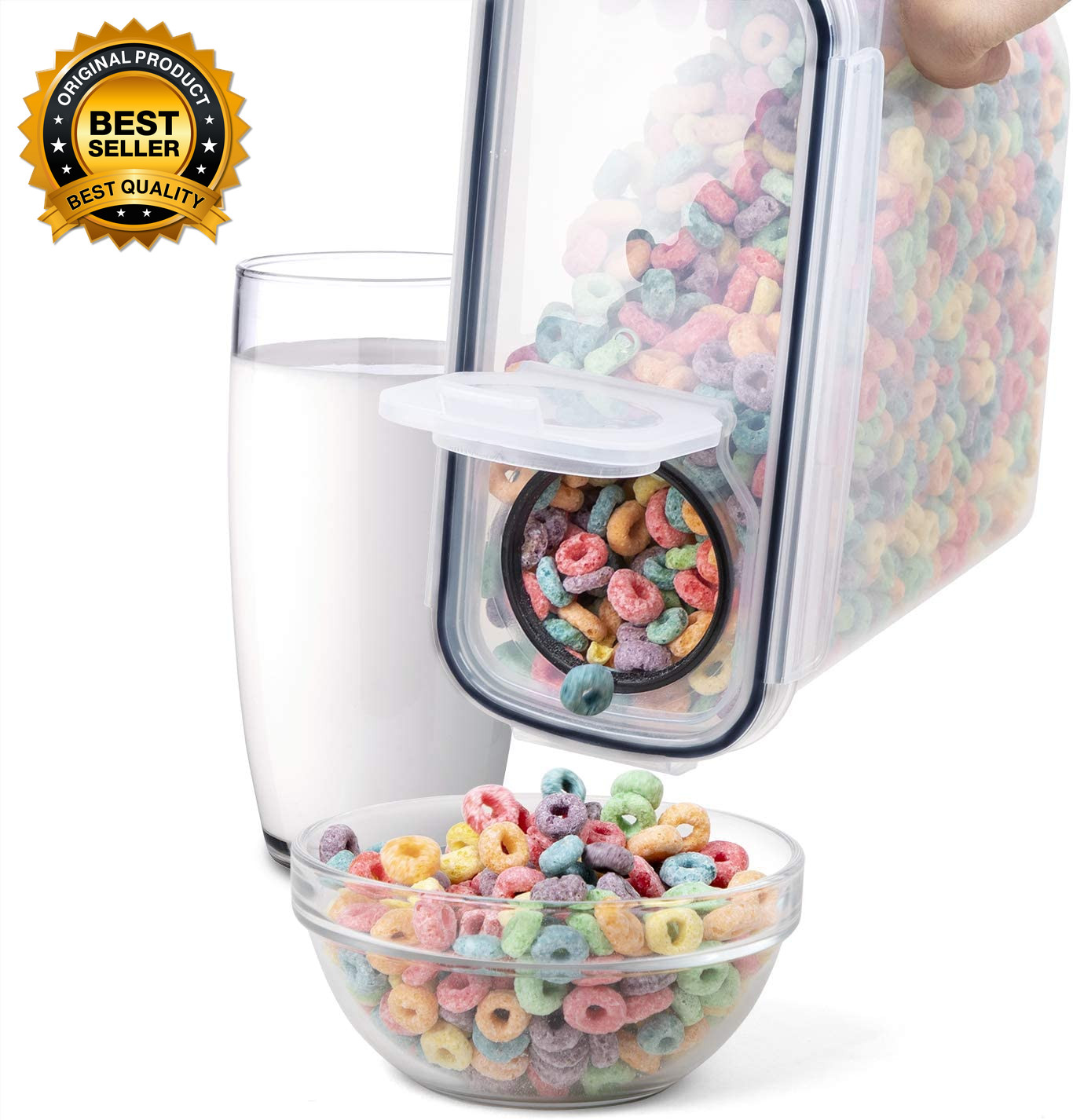 Cereal Containers Storage Set 4 Piece Airtight Large Food Storage Containers
