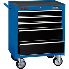 Draper Roller Tool Cabinet, 5 Drawer, 26", Blue 14978