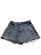 Wild Fable Jean Shorts Women  s Size 8 Blue super high rise button closure denim