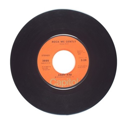 Andy Kim - Rock Me Gently; Rock Me Gently Part II - Vinyl Record 45 RPM 7'' (VG)