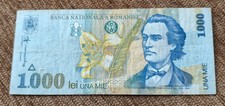 🔴ROMANIA  1000 Lei  1998  VF   Serie: 006C🔴