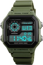 Men's Digital Multi-Function Watch Dual Time Alarm Stopwatch 50M