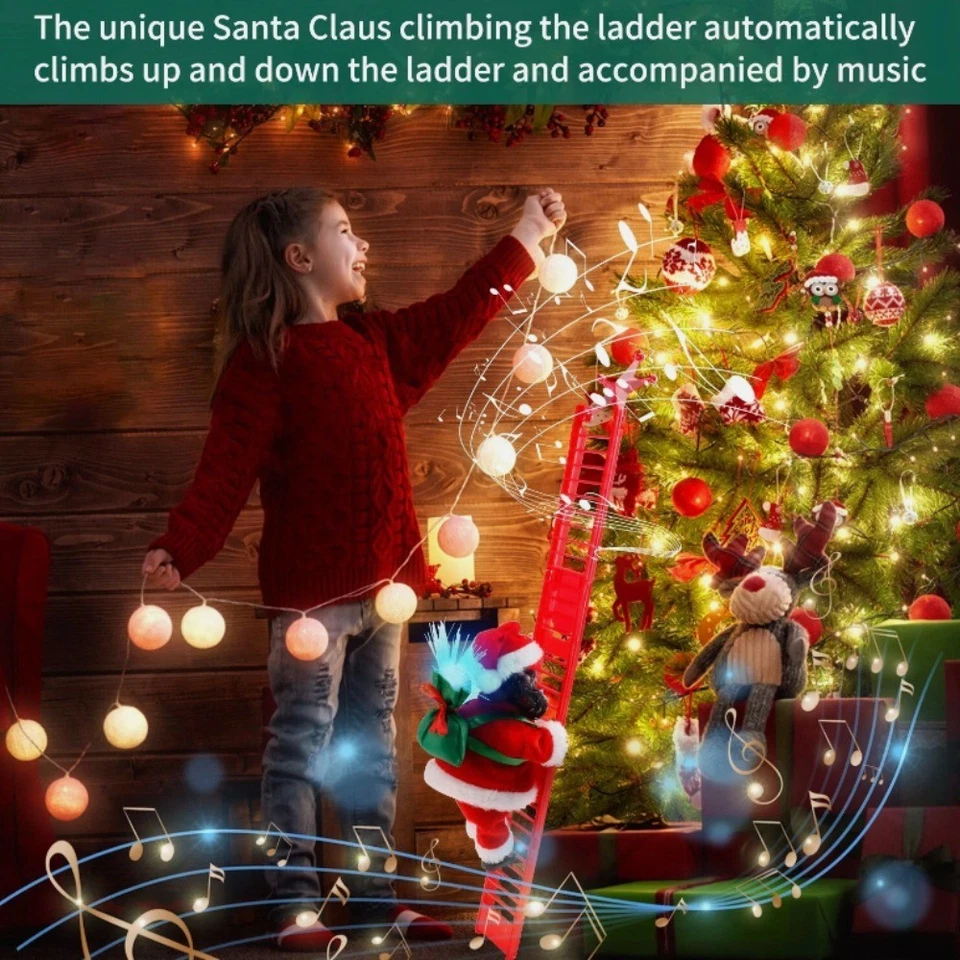 Santa Claus Cuerda de Escalada Eléctrica Escalera Escalada Santa Escalera Eléctrica Santa Foto 4 de 4