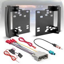 Double DIN Radio Installation Dash Kit W/Radio Wire Harness for 2007-2016 Dod...