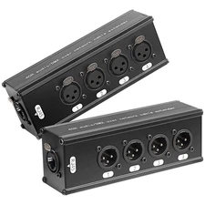 4 Channel Multi Network, 3-Pin XLR Male and Female to Ethercon Cable Channels...