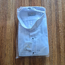 New Neil Allyn White Tuxedo Shirt 3XL Fitted Big  Tall 34/35