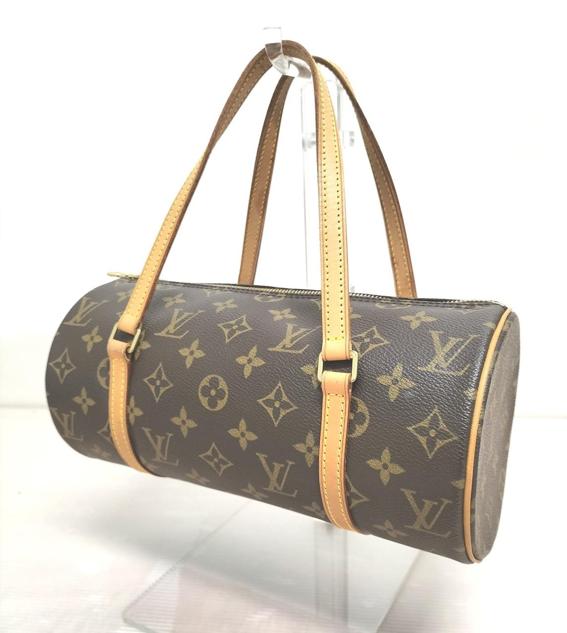 LOUIS VUITTON Monogram Papillon 26 Handbag Cylindrical Pouch Missing M51366