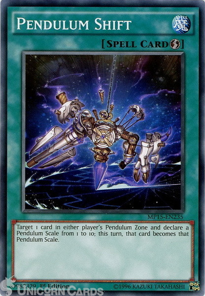 MP15-EN235 Pendulum Shift Common 1st Edition Mint Yu-Gi-Oh! Card