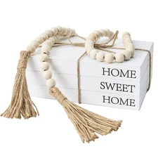 Decorative Books for Home Decor, White Faux Books for Decoration, Rustic Farm...