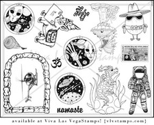 Unmounted Rubber Stamp Plate, Unmounted/Uncut Pink Rubber Stamps