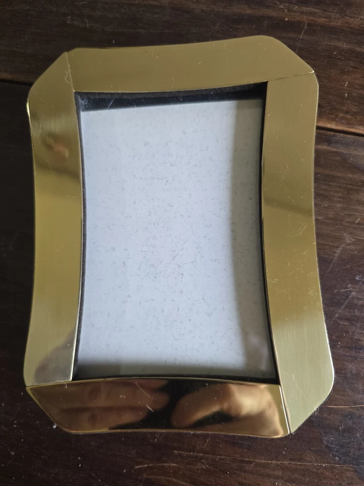 Juego de 2 marcos de fotos independientes de latón ornamentado decoración de mesa cabaña boho de colección Foto 2 de 4