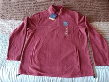 CROFT BARROW MEN'S ZINFANDEL BURGUNDY FLEECE PULLOVER 1/4-ZIP SIZE XL