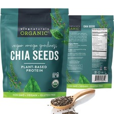 Viva Naturals Organic Chia Seeds, 2 lb 907 g 2 Pounds Pack of 1 , White