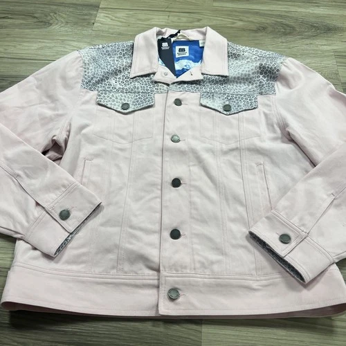 Brooklyn Brigade Queen Coral Trucker Jacket Pink Men’s Size Large NWT $278 - product listing photo