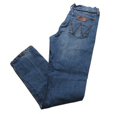 Wrangler Mens Jeans 30 x 34 Retro Slim Stretch Cotton Pocket Medium Wash