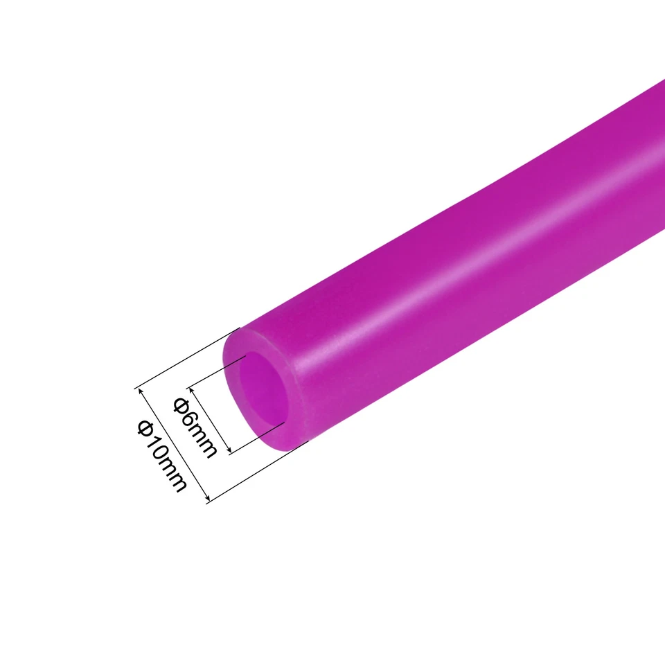 Silicone Tubing, 1/4"(6mm) ID x 3/8"(10mm) OD 3.3ft Rubber Tube Hose Pipe,Purple - Image 2 of 4