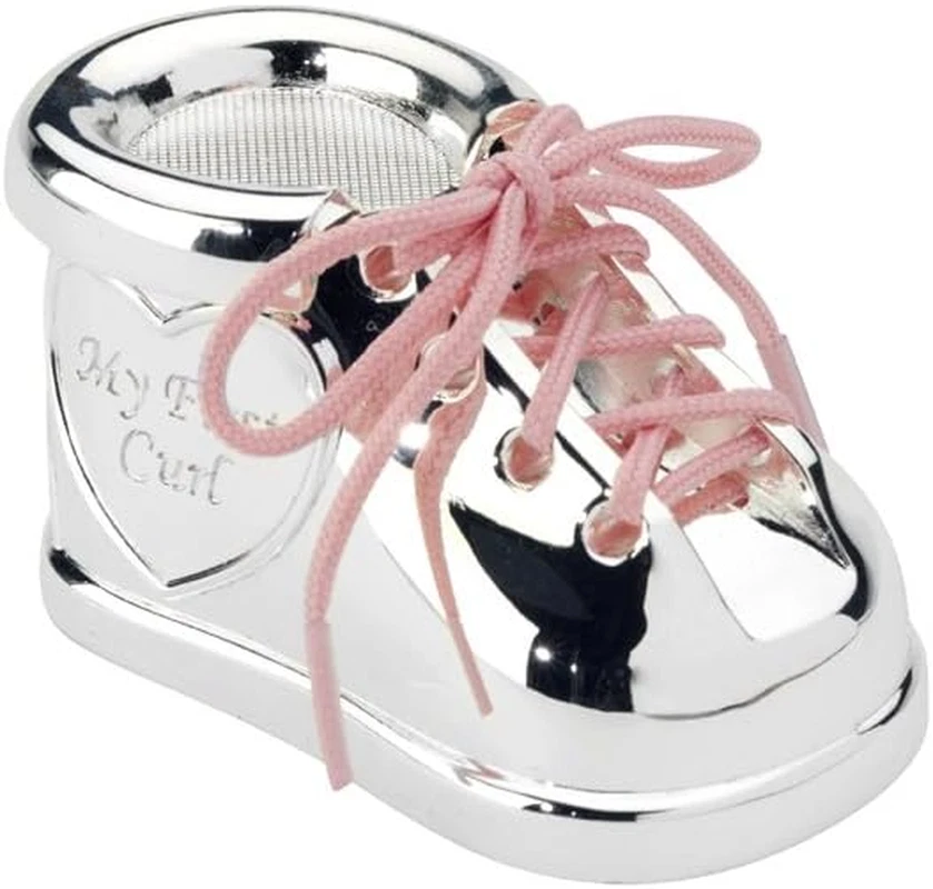 7276261 - Scatoletta per Denti Da Latte E Ciocche Di Capelli a Forma Di Scarpa C - Immagine 3 di 4