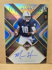 Michael Hiers # 1/2 AUTO Wild Card Auto Mania Stanford Bulldogs Roughriders CFL