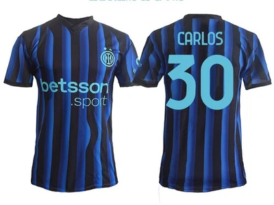 Maillot Carlos Augusto Inter Home 2025 2026 noir officiel adulte enfant - Photo 1/4