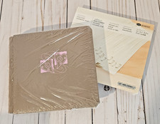 Creative Memories 7"x7" Tan with Pink Foil Hearts Album Coverset PLUS Pages