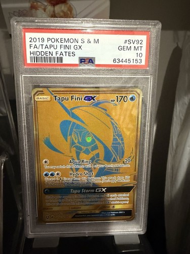 The Pokémon Company Tapu Fini GX SV92 Hidden Fates PSA 10