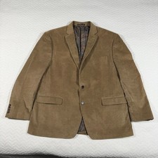 Lauren Ralph Lauren Corduroy Blazer Mens 48R Brown Paisley Lined Sport Coat