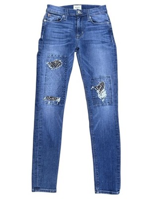 Hudson Nico Super Skinny Ankle Jeans Women s Size 26 Mid Rise Distressed