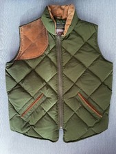 VTG Eddie Bauer Hunting Vest Men's Green Quilted Goose Down Puffer Small S