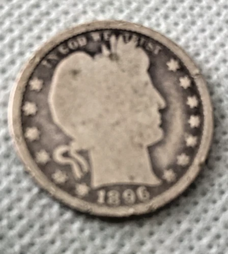 1896-S Barber Quarter — photo from the most recent tracked eBay sale