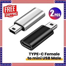 USB C To Mini USB 2.0 Adapter 2 Pack Type C Female Male Convert Connector - USA