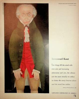 Original 1952 Vintage Print Ad: Immanuel Kant, Critique of Practical Reason #CCA