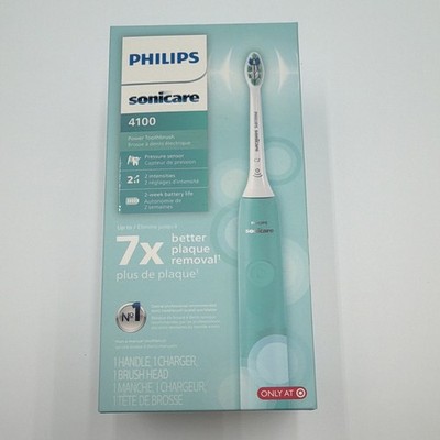 Philips Sonicare 4100 Sonic Electric Toothbrush Green Pressure Sensor 2 Speeds