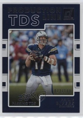 2017 Panini Donruss Production Lines Touchdowns Holo /100 Philip Rivers #4 04ys