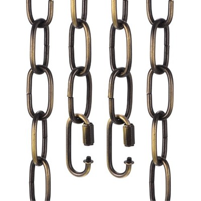 3ft 4mm Lighting Hanging Chain Chandelier with Quick Link Lock, Bronze