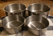 Spot Brand Set of 4 Stainless Steel Dog Cat Pet Feeder Water Bowls 2 Qt & 30 oz