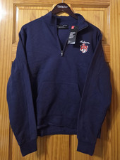 Auburn Tigers Sweatshirt Mens Medium Navy NCAA Football Under Armour Quarter Zip