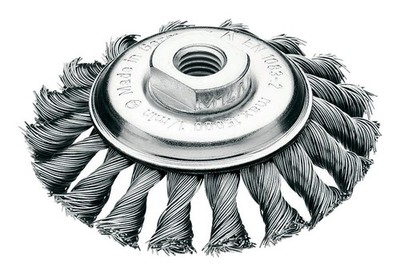 Lessmann Kegelbürste Stahldraht 115 x 12 mm gezopft 0,5 mm - 472.257