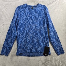 Lululemon Surge Warm Crew Mens Medium Blue sweatshirt Athletic Long Sleeve Shirt